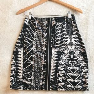 Topshop Snake Print Mini Skirt Zip back 8
